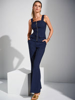 Joseph Ribkoff Lux Twill Flared Pull-On Pants