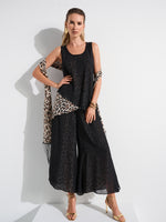 Joseph Ribkoff Chiffon Animal Print Reversible A-Line Tunic