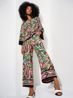 Joseph Ribkoff Woven Paisley Print Boxy Top