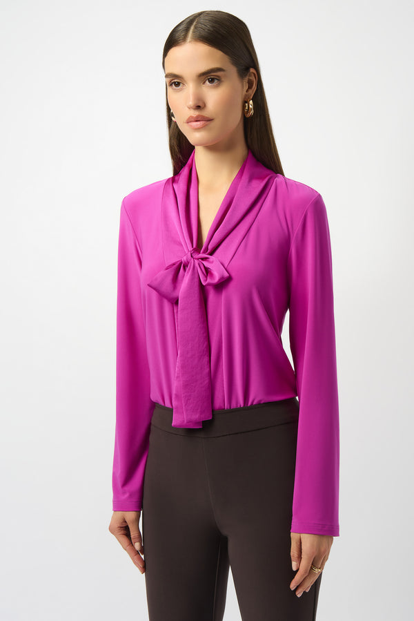 Joseph Ribkoff Silky Knit And Satin Straight Tunic