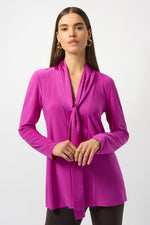 Joseph Ribkoff Silky Knit And Satin Straight Tunic