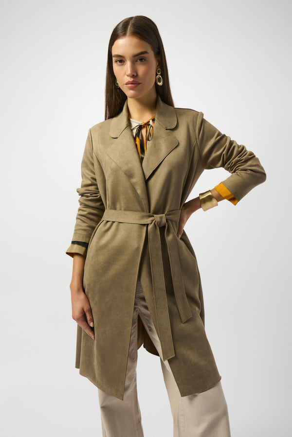 Joseph Ribkoff Scuba Suede Straight Coat