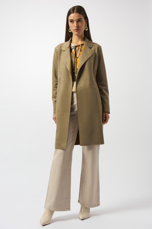Joseph Ribkoff Scuba Suede Straight Coat