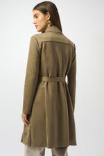 Joseph Ribkoff Scuba Suede Straight Coat