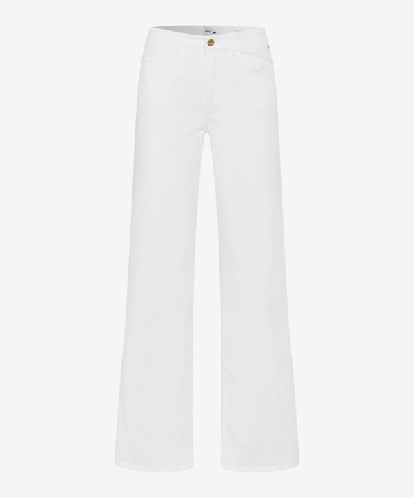 A pair of white, wide leg Brax Shakira jeans.