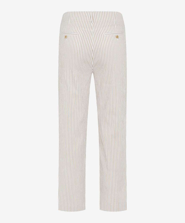 Brax Seersucker Stripe Trousers with Front Pleat