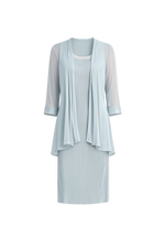 Sue-Ann Pleated Dress And Chiffon Jacket