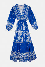 Piti Cuiti Blue Grecia Maxi Dress