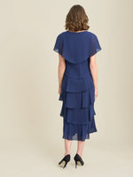 Rebecca Midi Tiered Dress With Shoulder Trim