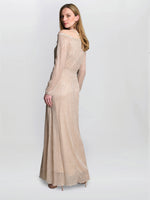 Sylvia Metallic Off The Shoulder Dress