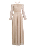 Sylvia Metallic Off The Shoulder Dress