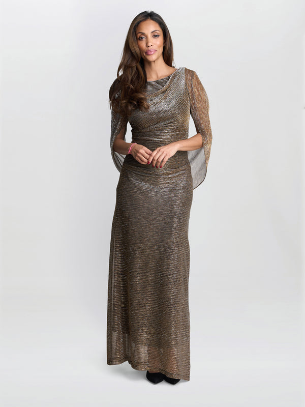 Joanna Metallic Knit Maxi Dress