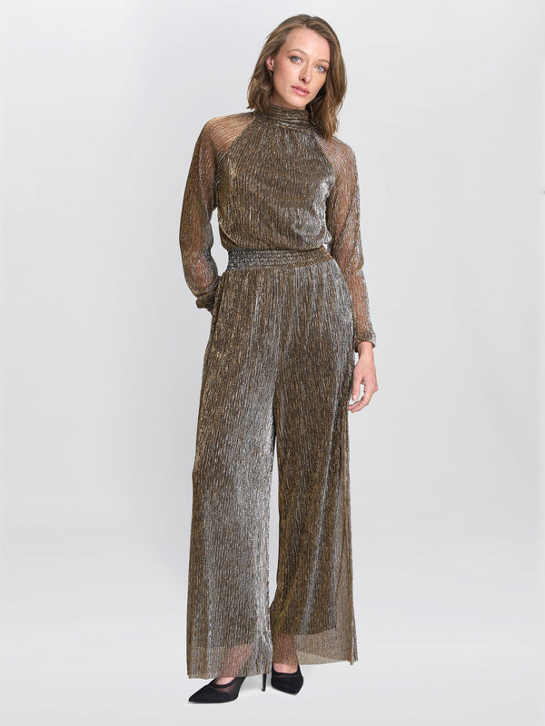 Kylie Metallic Knit Jumpsuit
