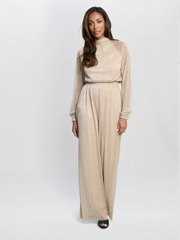 Kylie Metallic Knit Jumpsuit