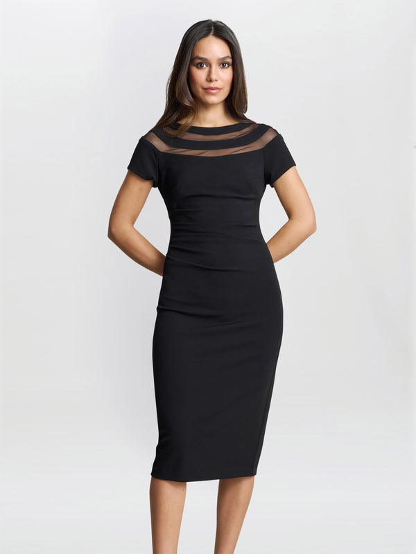 Daniella Illusion Neck Dress