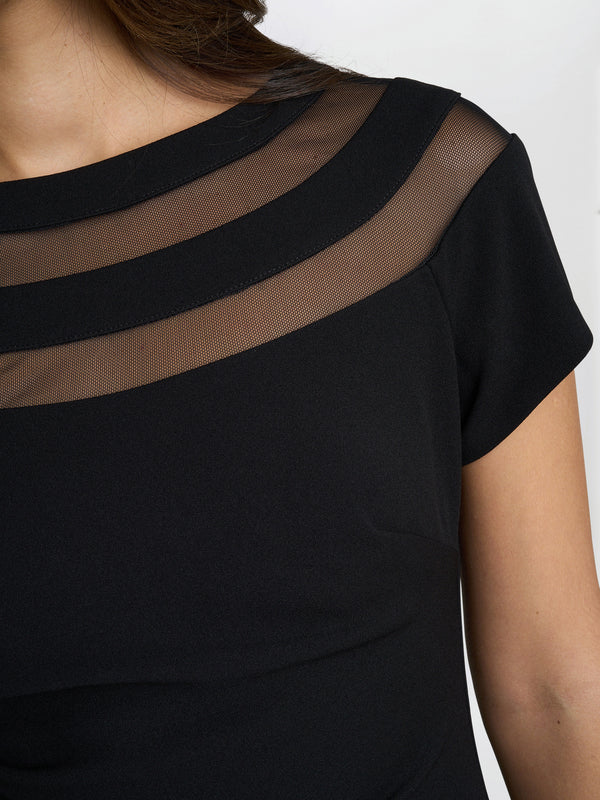 Daniella Illusion Neck Dress