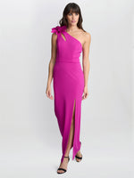 Portia One Shoulder Flower Maxi Dress