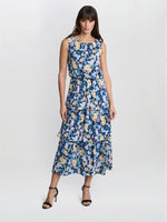 Zara Floral Print Plisse Tier Dress