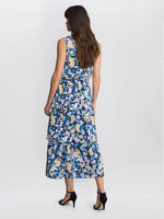 Zara Floral Print Plisse Tier Dress
