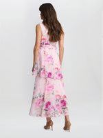 Evelynn Floral Wrap Effect Hi-low Dress
