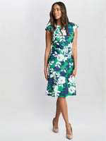 Gracey Floral Cap-Sleeve Dress