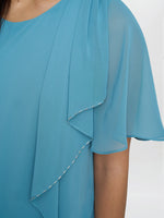 Hallie Blue Floral Tier Dress