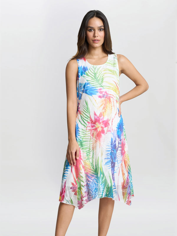 Eliza Sleevelss Asymmetric Hem Dress