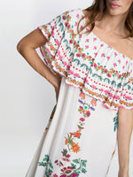 Rose Off The Shoulder Frill Dress