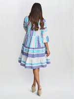 Rubina Blue Print Dress
