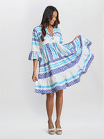 Rubina Blue Print Dress