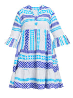 Rubina Blue Print Dress