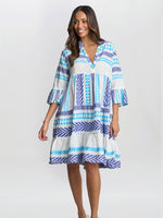 Rubina Blue Print Dress
