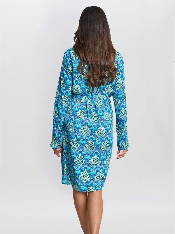 Sarina Blue Shirt Dress