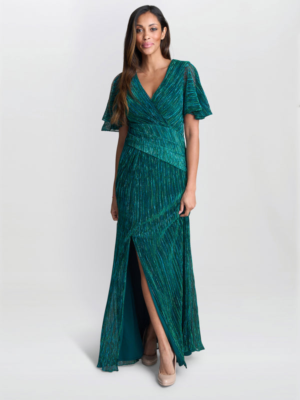 Liz Metallic Knit Maxi Dress