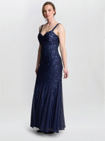 Jordan Sequin Beaded Maxi Dress And Jacket