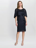 Sonya Pleated Dress With Brooch