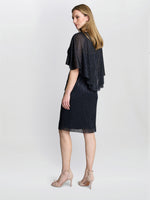Sonya Pleated Dress With Brooch