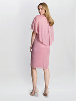 Sonya Pleated Dress With Brooch