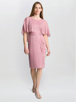 Sonya Pleated Dress With Brooch
