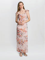 Serenity Floral Chiffon Maxi Dress