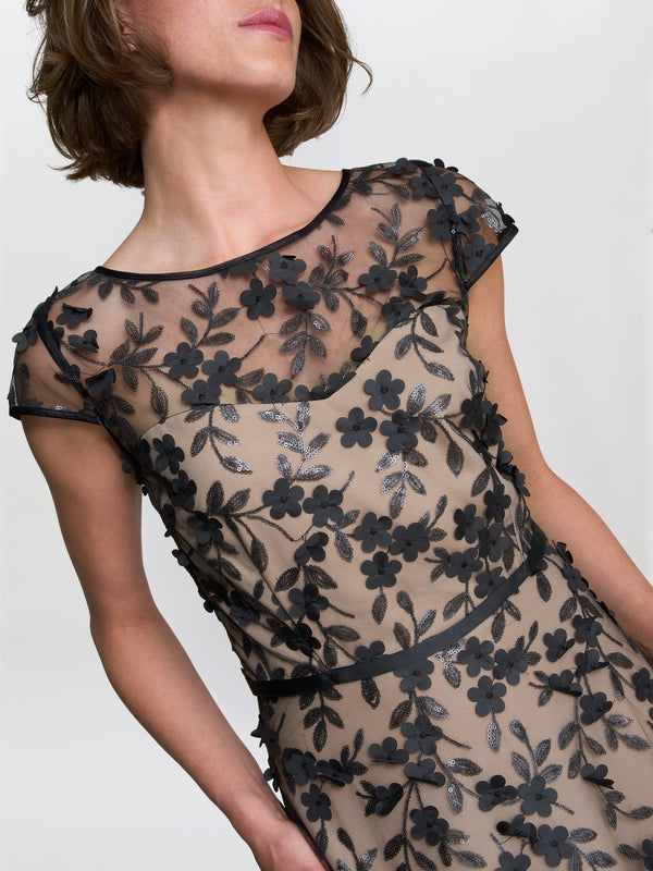 Keira 3D Flower Maxi Dress