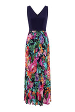 Mariella Maxi Dress With Printed Pleated Skirt