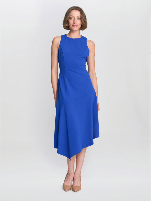 Maureen Fit And Flare Crepe Midi Dress