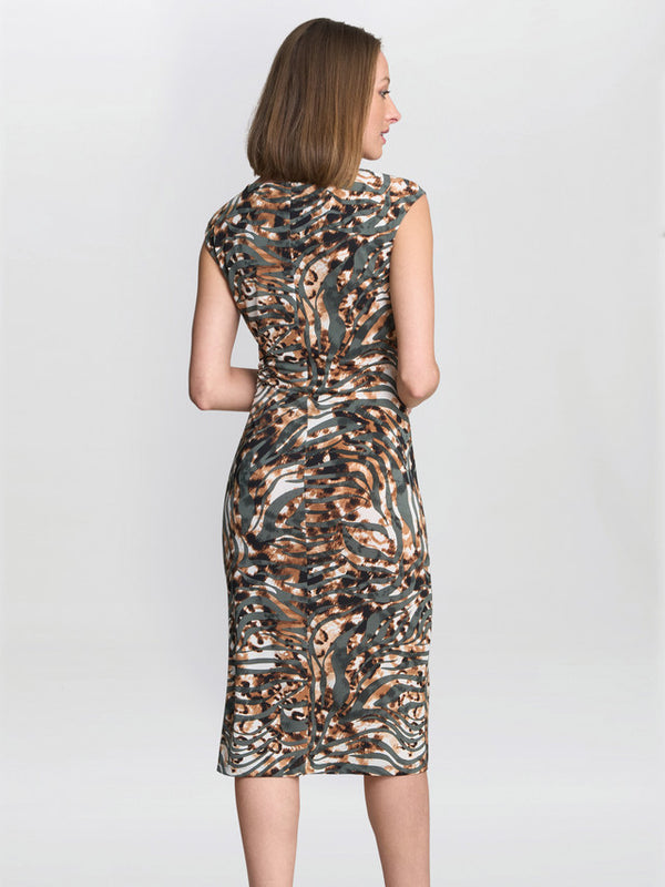 Mona Abstract Print Dress