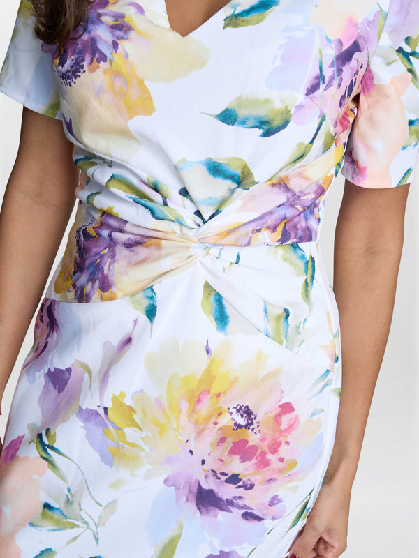 Joy Printed Crepe Dress