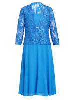 Adele Soutache Lace Jacket With Chiffon Dress