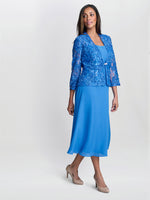 Adele Soutache Lace Jacket With Chiffon Dress