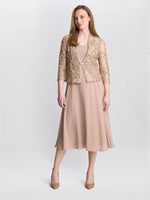 Adele Soutache Lace Jacket With Chiffon Dress
