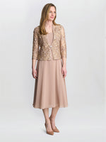 Adele Soutache Lace Jacket With Chiffon Dress