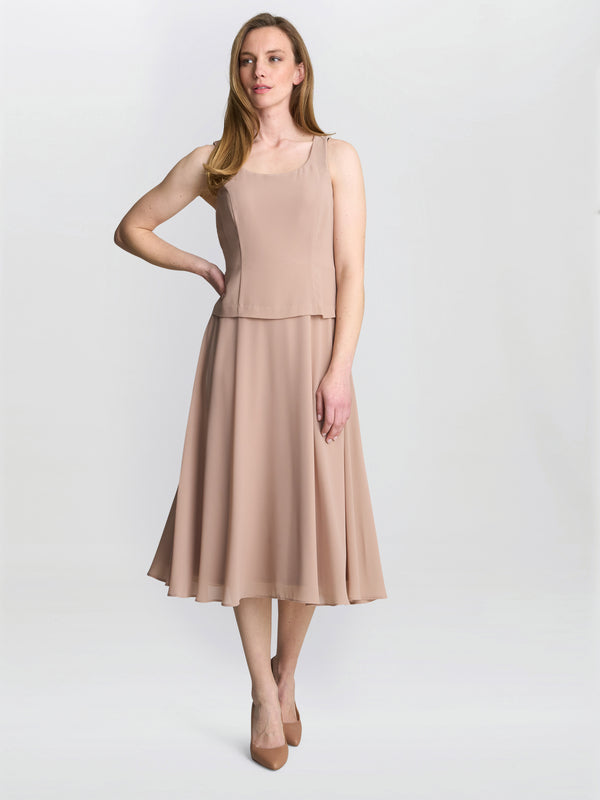 Adele Soutache Lace Jacket With Chiffon Dress